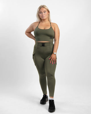 Gavelo Cargo Leggings - Military Green - Urban Gym Wear