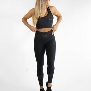 Gavelo Mesh Black Swirl Leggings - Urban Gym Wear