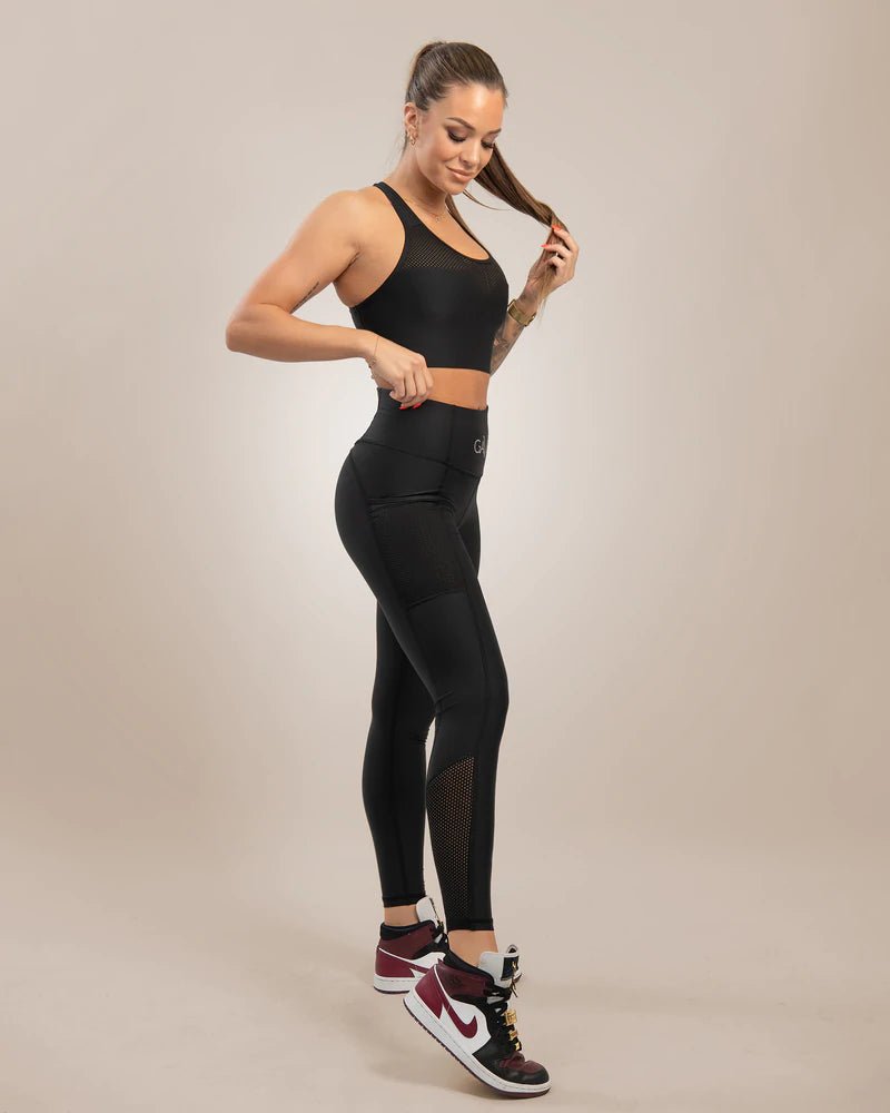 Black gym 2024 leggings with pocket