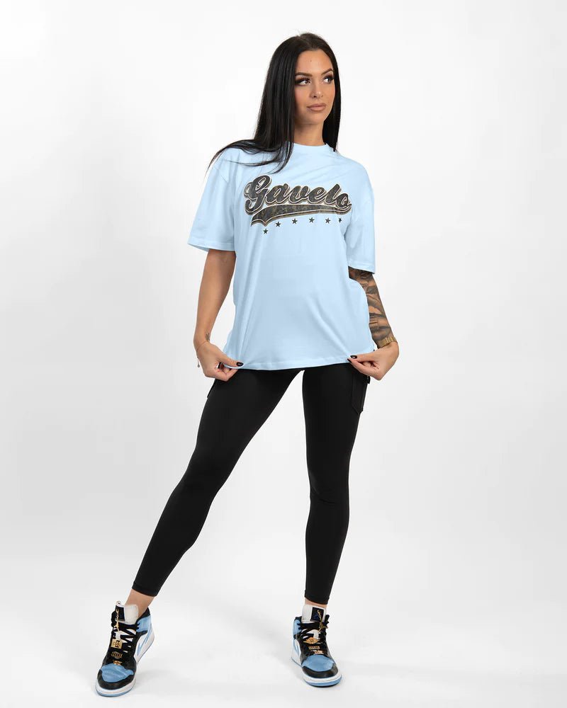 Gavelo Morro Oversized Tee - Blue - Urban Gym Wear