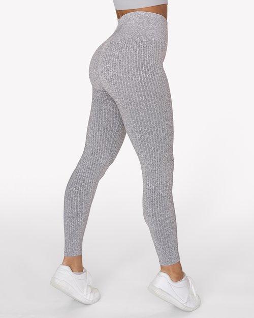 Gavelo Seamless Ribbed Leggings Light Grey Urban Gym Wear