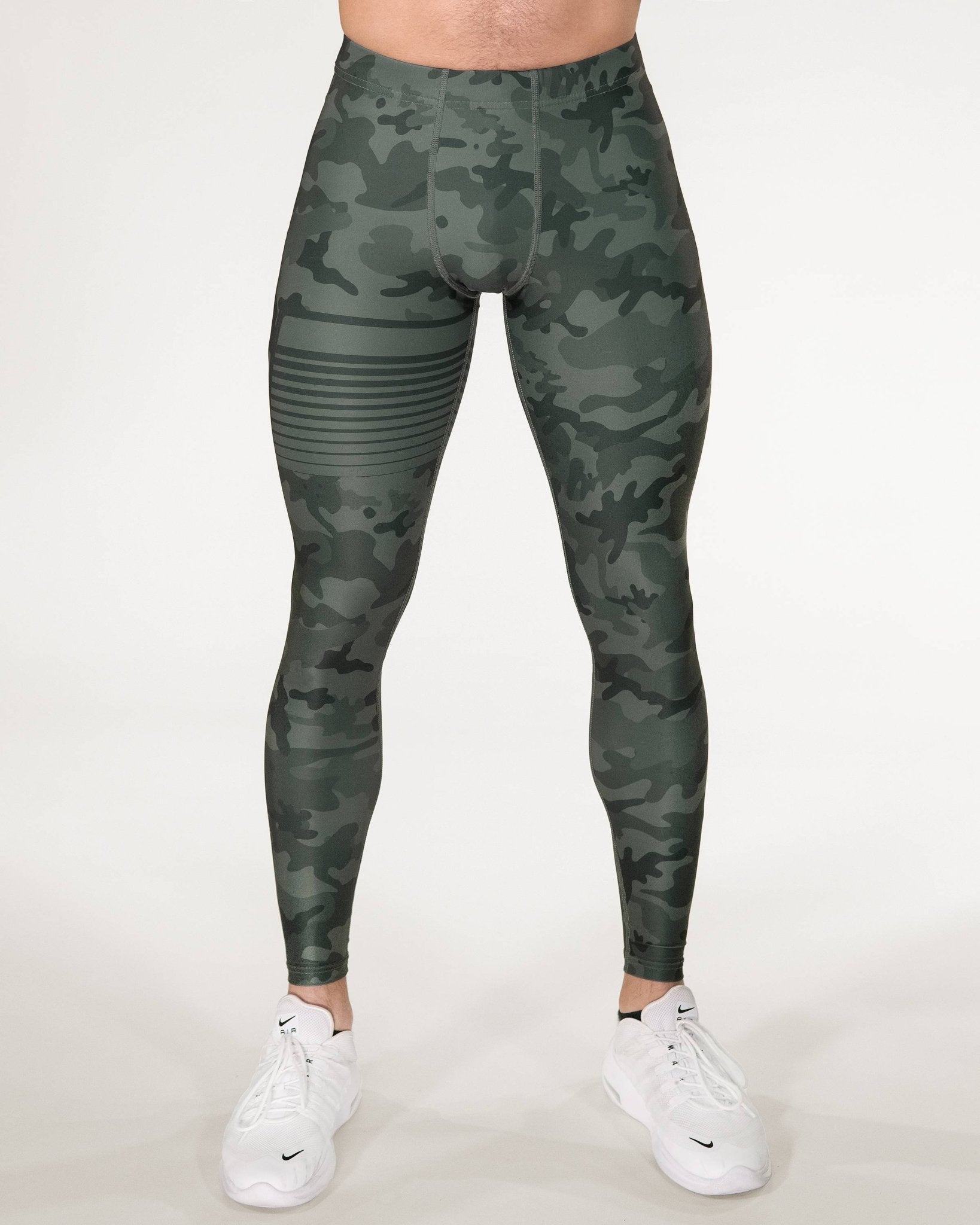 Gavelo Sniper Green Camo Compression Pants Urban Gym Wear