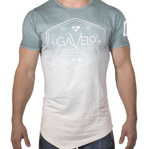 Gavelo Sports Tee - Ocean Green Dip Dye - Urban Gym Wear