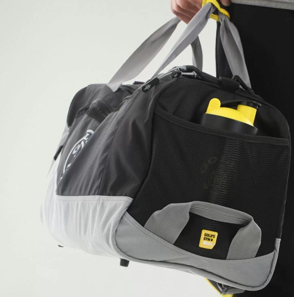 Black and best sale gold gym bag