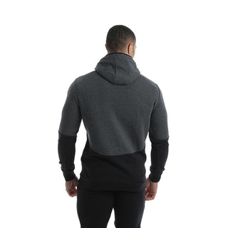 Golds Gym Full Zip Hooded Sweater - Black/Charcoal - Urban Gym Wear