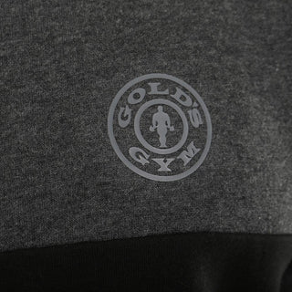 Golds Gym Full Zip Hooded Sweater - Black/Charcoal - Urban Gym Wear