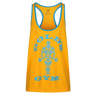 Gold's Gym Muscle Joe Contrast Stringer - Gold/Turquoise - Urban Gym Wear