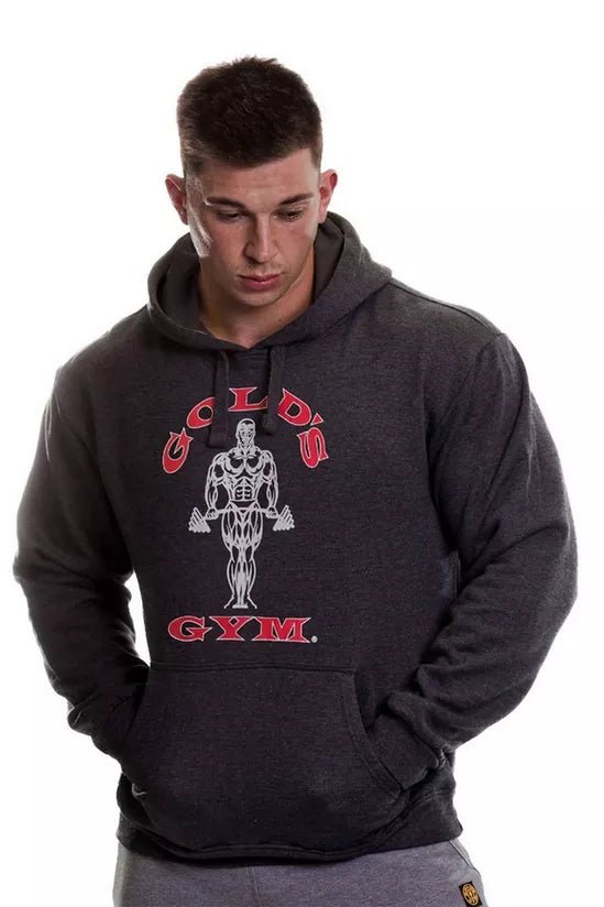 Golds Gym Muscle Joe Pullover Hoodie - Charcoal - Urban Gym Wear