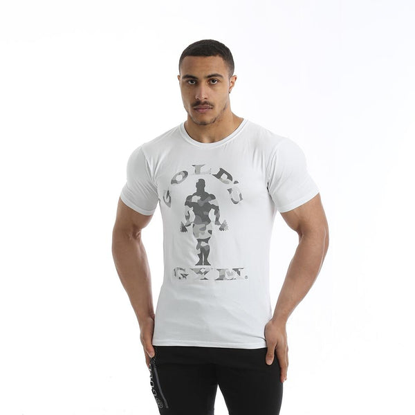 Gold's Gym Printed T-Shirt - White - Urban Gym Wear