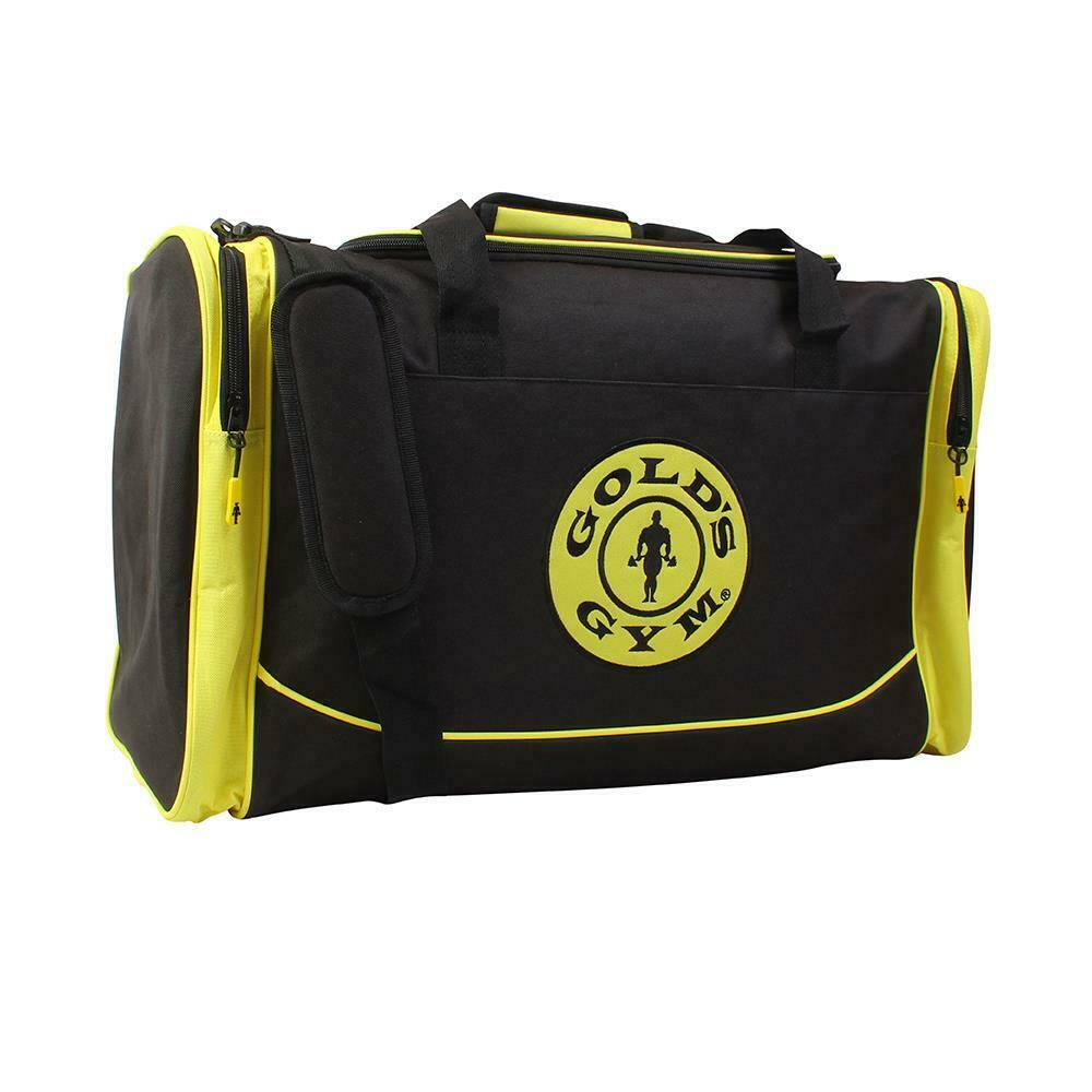 Golds Gym Sports Bag - Black/Yellow - Urban Gym Wear
