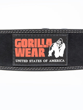 Gorilla Wear 4 Inch Leather Lifting Belt - Black - Urban Gym Wear