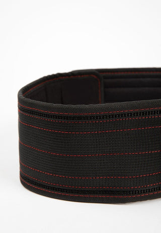 Gorilla Wear 4 Inch Nylon Lifting Belt - Black/Red - Urban Gym Wear