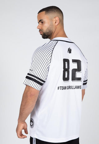 Gorilla Wear 82 Baseball Jersey - White - Urban Gym Wear