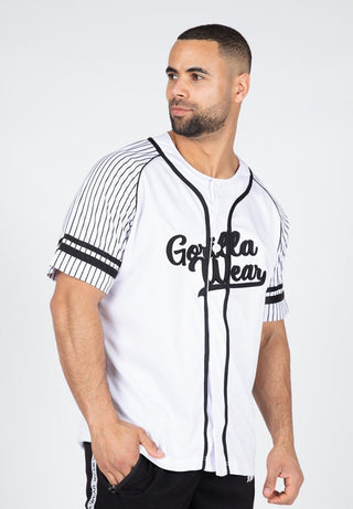 Gorilla Wear 82 Baseball Jersey - White - Urban Gym Wear