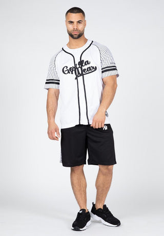 Gorilla Wear 82 Baseball Jersey - White - Urban Gym Wear