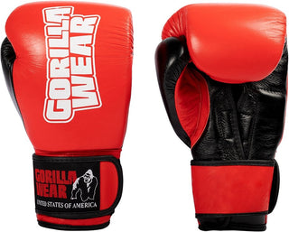 Gorilla Wear Ashton Pro Boxing Gloves - Red-Black - Urban Gym Wear