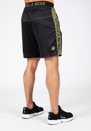 Gorilla Wear Atlanta Shorts - Black/Green - Urban Gym Wear