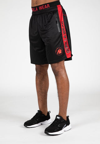 Gorilla Wear Atlanta Shorts - Black/Red - Urban Gym Wear