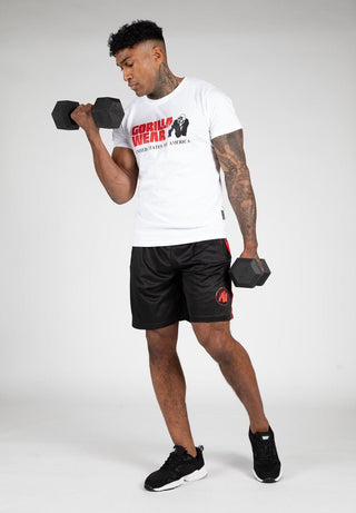 Gorilla Wear Atlanta Shorts - Black/Red - Urban Gym Wear