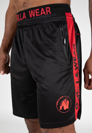 Gorilla Wear Atlanta Shorts - Black/Red - Urban Gym Wear