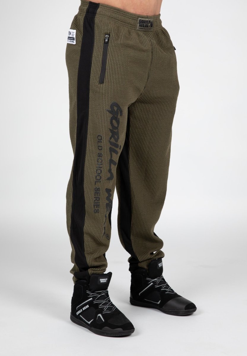 Gorilla Wear Augustine Old School Pants - Army Green - Urban Gym Wear