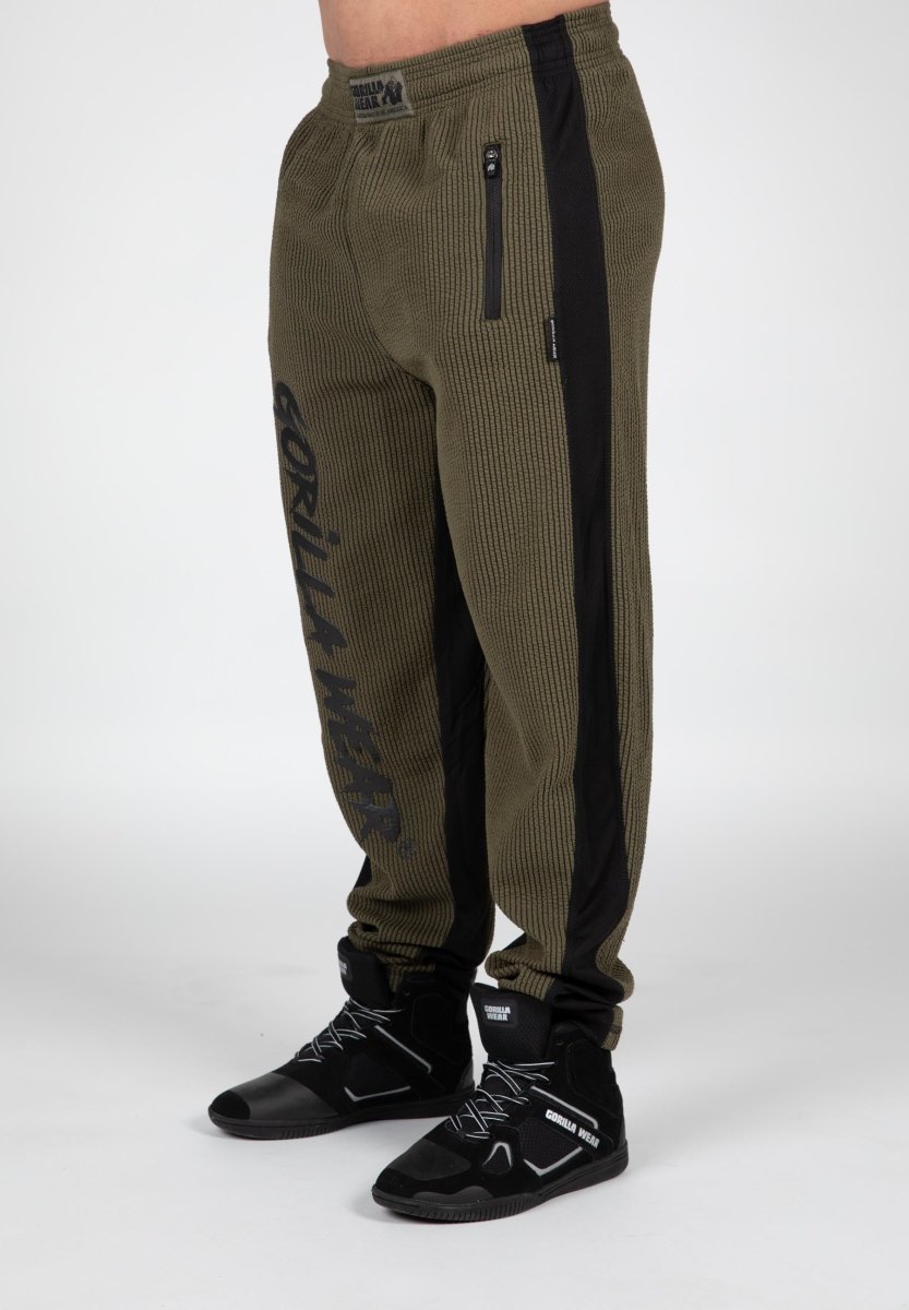 Gorilla Wear Augustine Old School Pants - Army Green - Urban Gym Wear