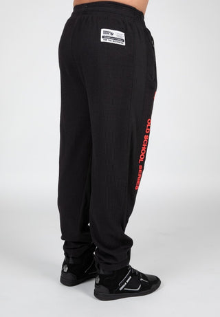 Gorilla Wear Augustine Old School Pants - Black/Red - Urban Gym Wear