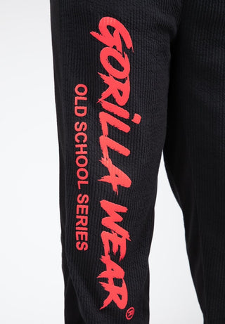 Gorilla Wear Augustine Old School Pants - Black/Red - Urban Gym Wear