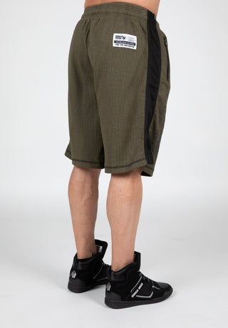 Gorilla Wear Augustine Old School Shorts - Army Green - Urban Gym Wear