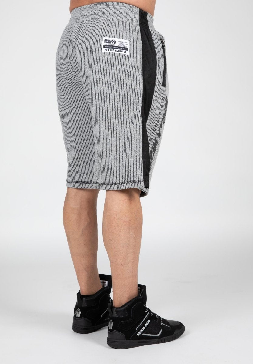 Gorilla Wear Augustine Old School Shorts - Grey - Urban Gym Wear