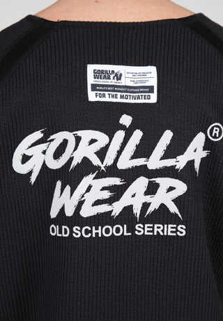 Gorilla Wear Augustine Old School Work Out Top - Black - Urban Gym Wear