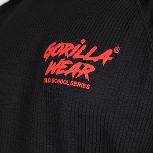 Gorilla Wear Augustine Old School Work Out Top - Black/Red - Urban Gym Wear