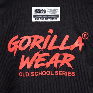 Gorilla Wear Augustine Old School Work Out Top - Black/Red - Urban Gym Wear