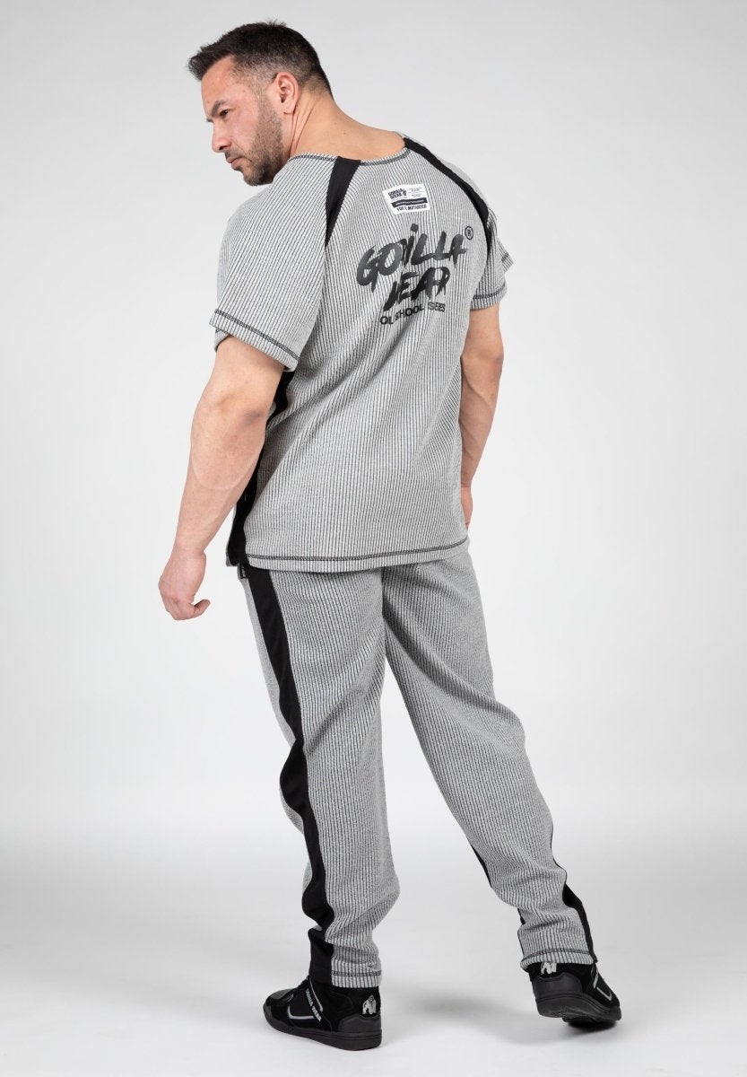 Gorilla Wear Augustine Old School Work Out Top - Grey - Urban Gym Wear