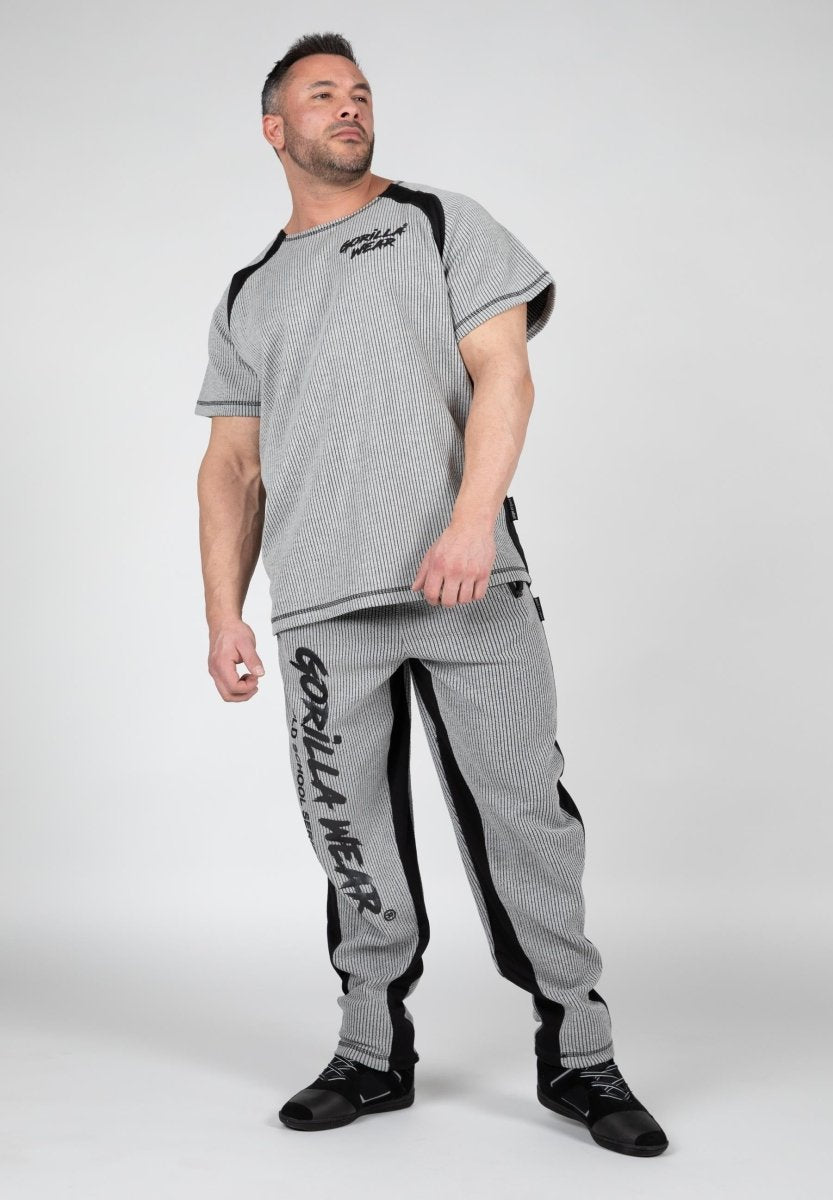 Gorilla Wear Augustine Old School Work Out Top - Grey - Urban Gym Wear