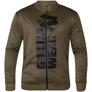 Gorilla Wear Ballinger Track Jacket - Army Green-Black - Urban Gym Wear