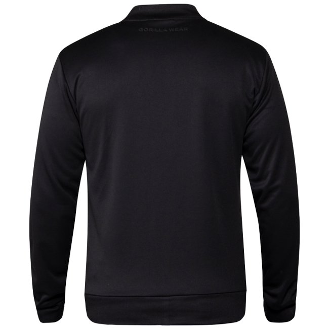 Gorilla Wear Ballinger Track Jacket - Black-Black - Urban Gym Wear