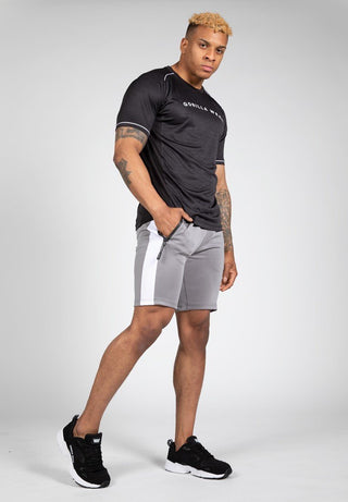 Gorilla Wear Benton Track Shorts - Grey - Urban Gym Wear