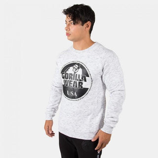 Gorilla Wear Bloomington Crewneck Sweatshirt - Mixed Grey - Urban Gym Wear