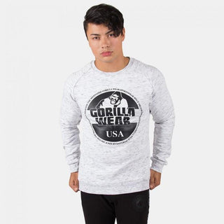 Gorilla Wear Bloomington Crewneck Sweatshirt - Mixed Grey - Urban Gym Wear