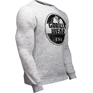 Gorilla Wear Bloomington Crewneck Sweatshirt - Mixed Grey - Urban Gym Wear
