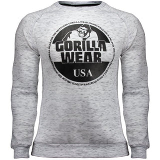 Gorilla Wear Bloomington Crewneck Sweatshirt - Mixed Grey - Urban Gym Wear