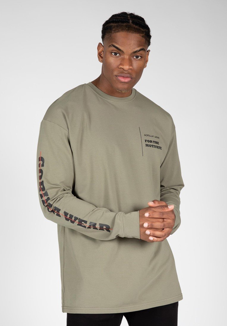 Long sleeve hotsell green t shirt