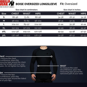 Gorilla Wear Boise Oversized Long Sleeve - Black - Urban Gym Wear