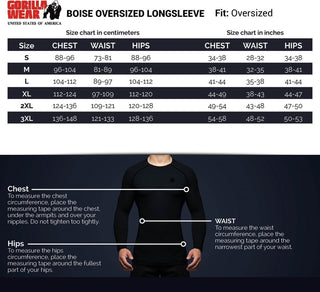 Gorilla Wear Boise Oversized Long Sleeve - Black - Urban Gym Wear