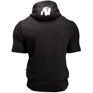 Gorilla Wear Boston Short Sleeve Hoodie - Black - Urban Gym Wear