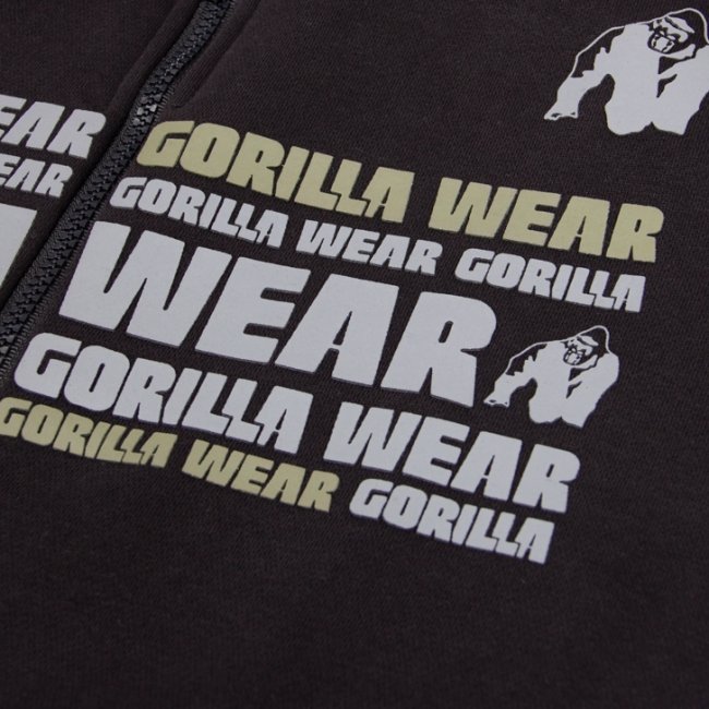 Gorilla Wear Bowie Mesh Zipped Hoodie - Black - Urban Gym Wear