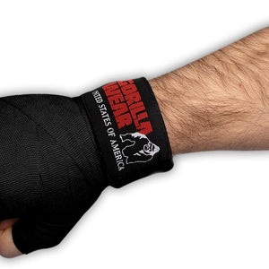 Gorilla Wear Boxing Hand Wraps Black - 2.5m - 98 Inch - Urban Gym Wear