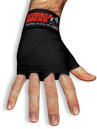 Gorilla Wear Boxing Hand Wraps Black - 3m - 118 Inch - Urban Gym Wear