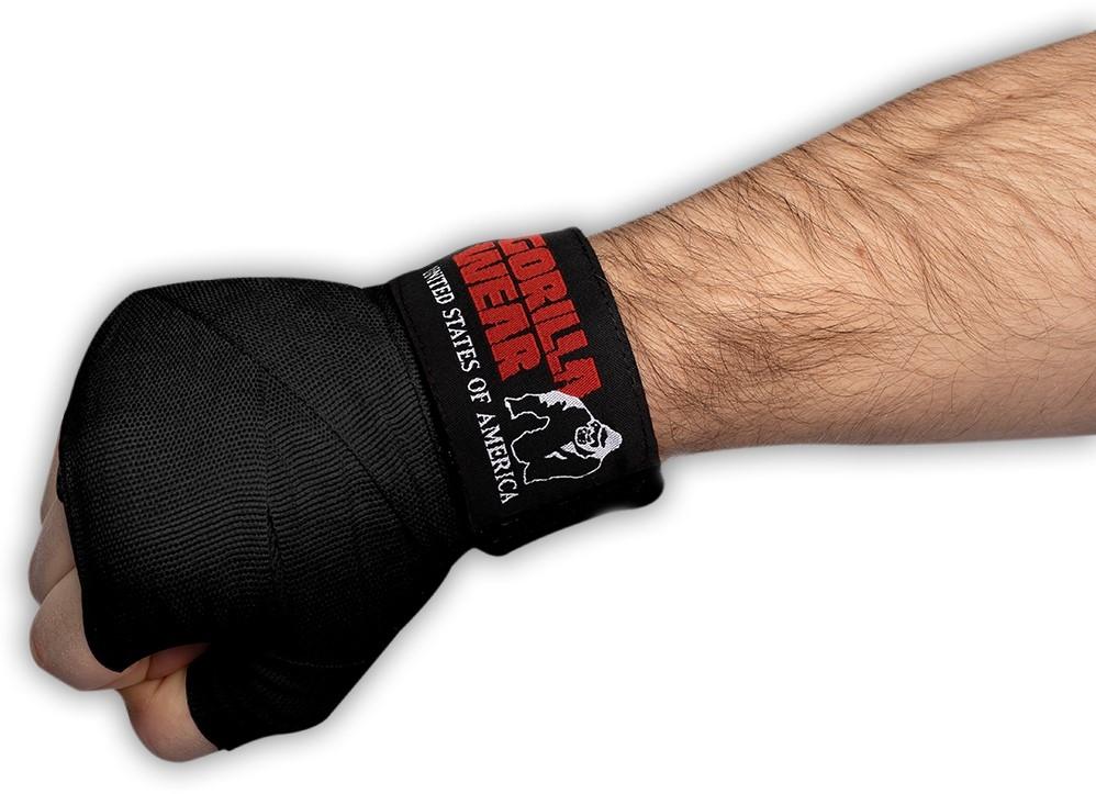 Gorilla Wear Boxing Hand Wraps Black 4m 157 Inch Urban Gym Wear